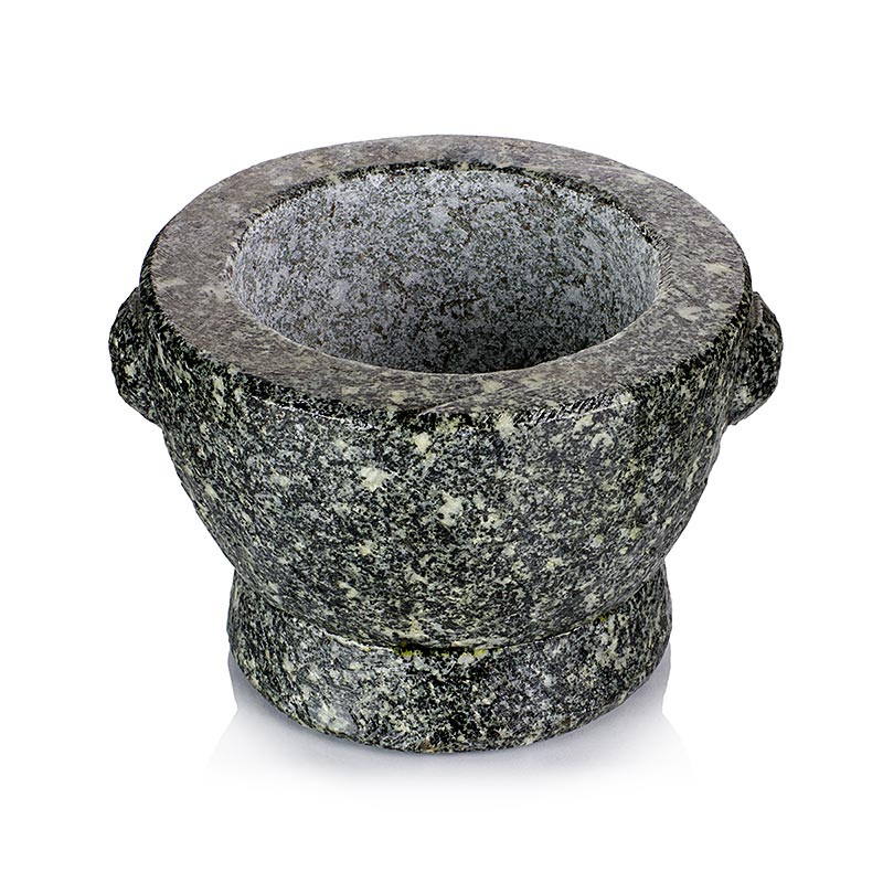 Stenen vijzel, ø 16,5 cm buiten, ø 12 cm binnen, 11 cm hoog, ca. 4 kg, 1 stuk