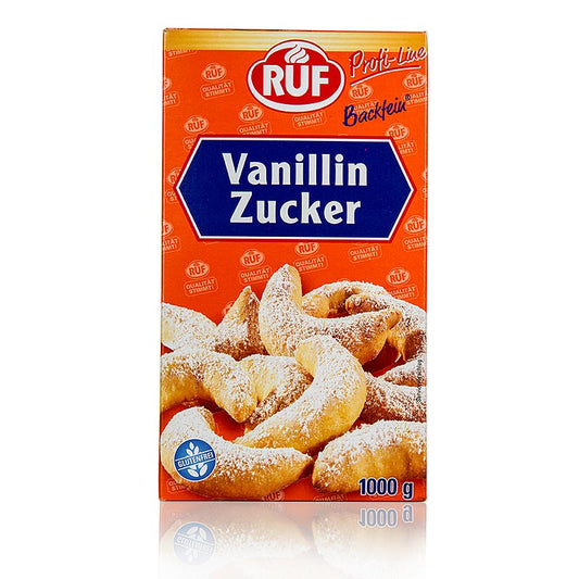 Vanillesuiker, 1 kg verpakt in een transparante zak, perfect voor bakken en koken