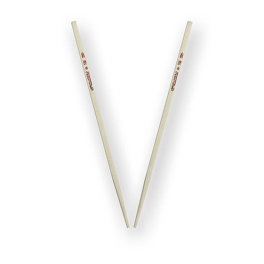 Sushistokjes Japan, van hout, met Aziatische karakters, 10 stuks - Alt text: Set van 10 houten sushistokjes met traditionele Aziatische karakters uit Japan