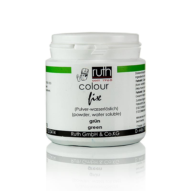 Voedingskleurstofpoeder, groen, in water oplosbaar, 9103, Ruth, 50 g