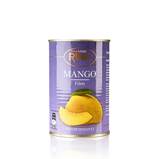 Mangofilets, gesuikerd, 425 g