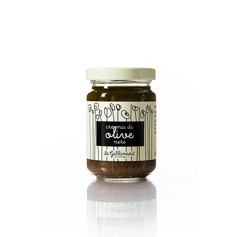 Olijvencrème, zwart, La Gallinara, 130 g