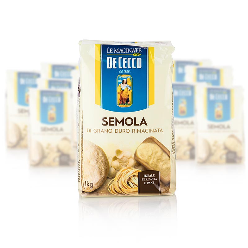Harde tarwegriesmeel - Semola di Grano Duro, De Cecco, nr. 176, 10 kg, 10 x 1000 g
