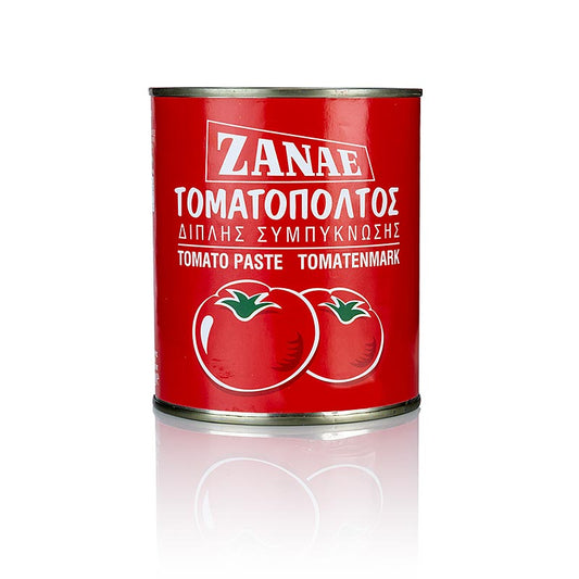 Tomatenpuree, dubbel geconcentreerd, Zanae, 860 g - rijke en dikke tomatenpuree in een grote verpakking van 860 gram