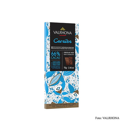 Valrhona Caraibe - pure chocolade, 66% cacao, Caraïben, 70 g