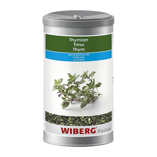Gevriesdroogde tijm van het merk Wiberg, in een verpakking van 75 gram
