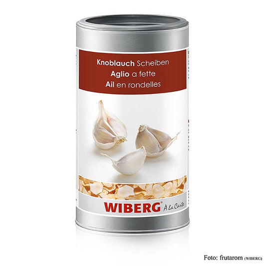 Wiberg knoflookschijfjes, 400 g - Een verpakking van 400 gram knoflookschijfjes van het merk Wiberg