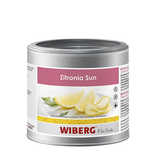 Wiberg Zitronia Sun, bereiding met natuurlijke citroenolie, 300 g - een heerlijke smaakmaker voor diverse gerechten en salades