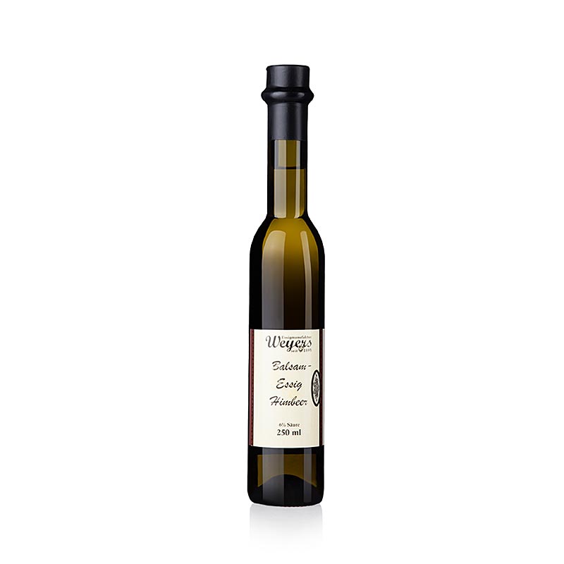 Weyers frambozen balsamico azijn van 250 ml met een zuurgraad van 6% voor heerlijke smaakverrijking