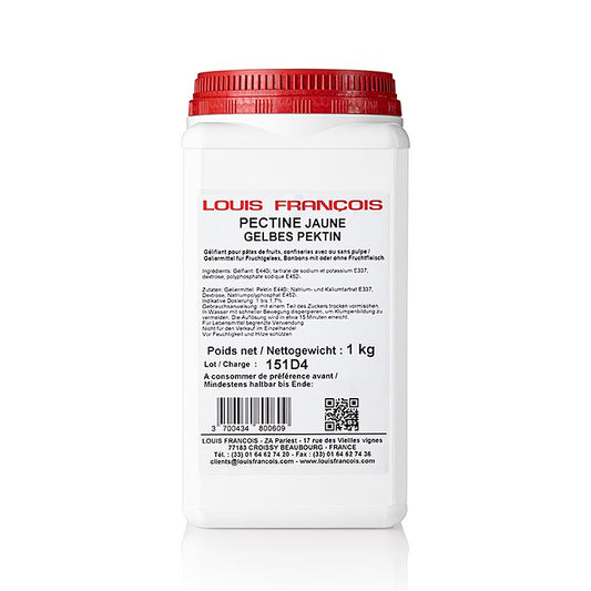 Pectine - Pectine Jaune, geleermiddel voor fruitpasta's en vaste vullingen, 1 kg