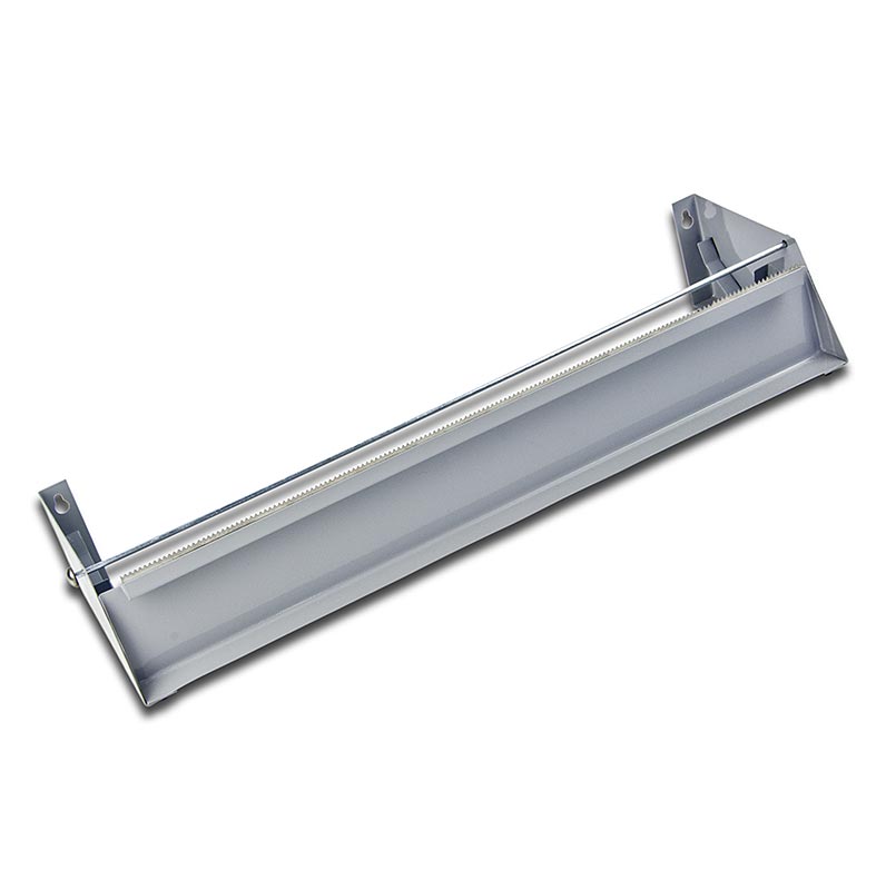 Foliendispenser, afroller met afscheurrand van metaal, voor rollen tot 45 cm breed, 1 stuk