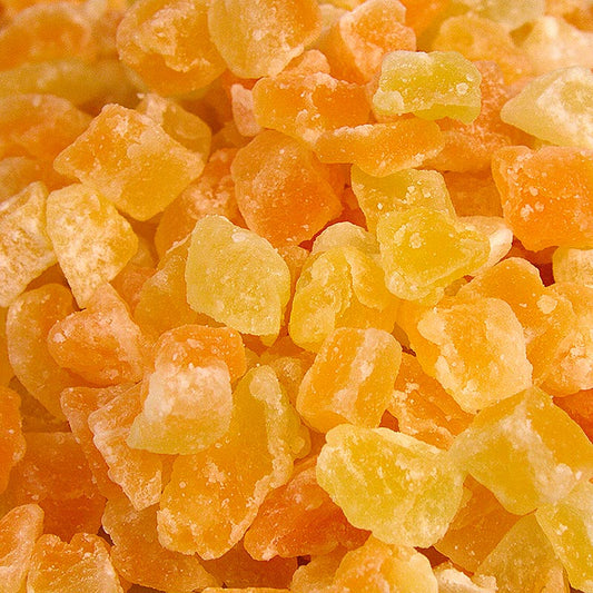 Cantaloupe meloen, in blokjes, ongezwaveld, gezoet, 1 kg