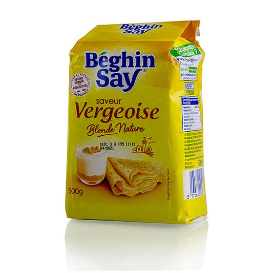 500g of light, caramel-flavored Vergeoise sugar, perfect for adding sweetness to your favorite recipes