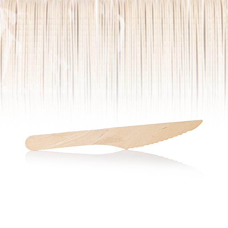 Wegwerp houten messen, ca. 16,5 cm lang, 100 stuks