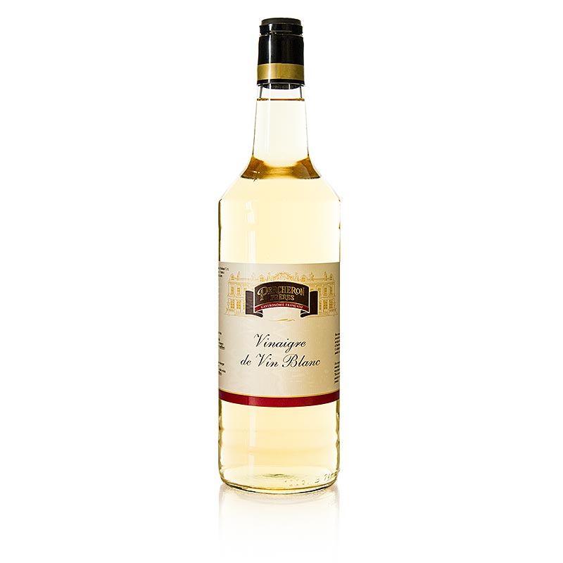 Witte wijnazijn van Percheron met 6% zuurgehalte, verpakt in een fles van 1 liter