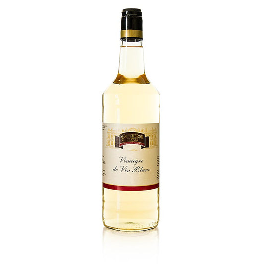 Witte wijnazijn van Percheron met 6% zuurgehalte, verpakt in een fles van 1 liter