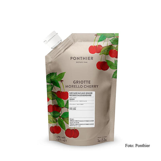 Puree - kers, Griottes zure kers, met suiker, 1 kg