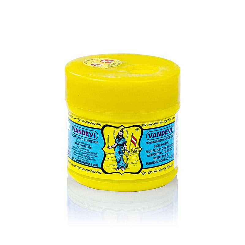Asafoetida kruiden (Geel poeder-Devil Dirt-Hing-Asafoetida), 50 g - Een kruidig en aromatisch geel poeder, ook wel bekend als Devil Dirt of Hing, verpakt in een 50 g verpakking