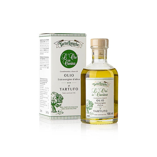 Extra vierge olijfolie met zomertruffel & aroma (truffelolie), Tartuflanghe, 100 ml