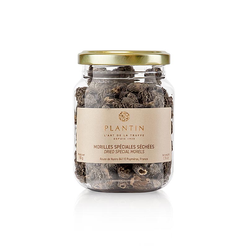 Puntige morieljes van Plantin, specials, verkrijgbaar vanaf ø 3cm, 50 g