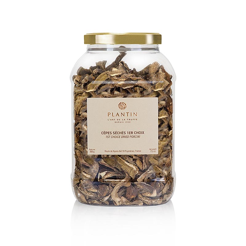 Een afbeelding van een verpakking Eekhoorntjesbrood - Cèpes Standard, 1er Choix, Plantin, 500 g