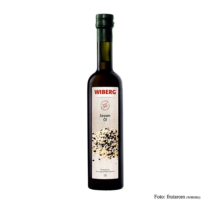 500 ml fles Wiberg sesamolie, koudgeperst, perfect voor koken en saladedressings