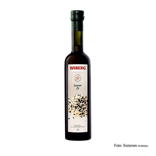 500 ml fles Wiberg sesamolie, koudgeperst, perfect voor koken en saladedressings