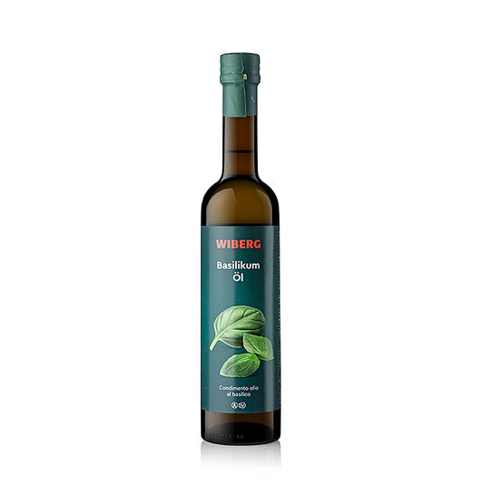 Wiberg basilicumolie, koudgeperst, extra vierge olijfolie met basilicumextract, 500 ml