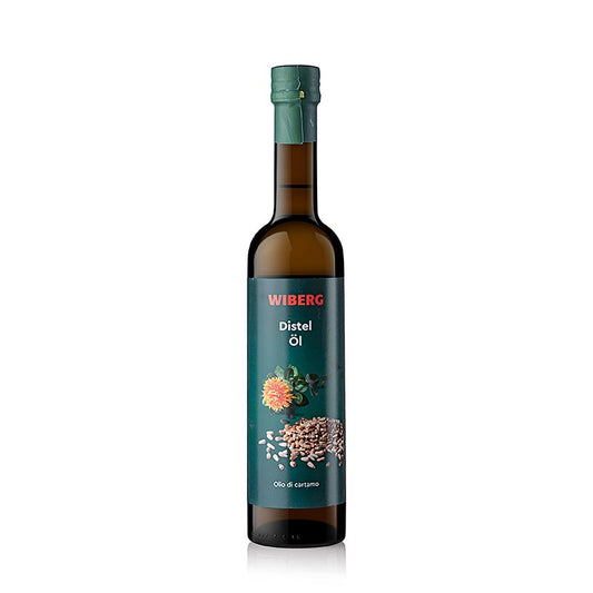 Wiberg Distelolie, koudgeperst, van kleurstofdistelzaad, 500 ml