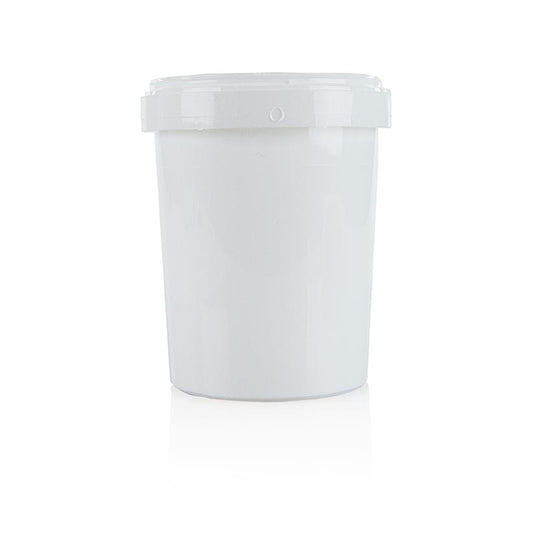 Plastic pot zonder deksel in wit, met een diameter van 11cm en een hoogte van 135cm, geschikt voor 1 liter inhoud, 1 stuk