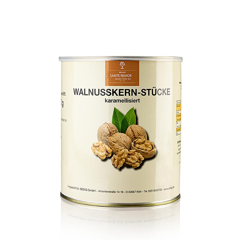 Foto van een verpakking van 1,5 kg gekarameliseerde notenpitten, een heerlijke en knapperige snack
