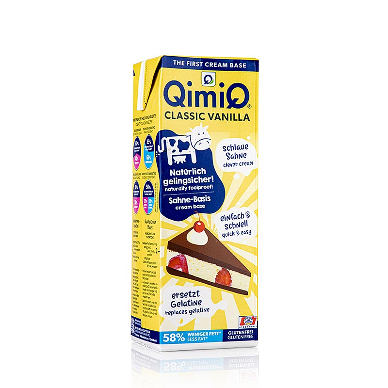 QimiQ Classic Vanille, a creamy and sweet kitchen staple with 15% fat content, 1 kg