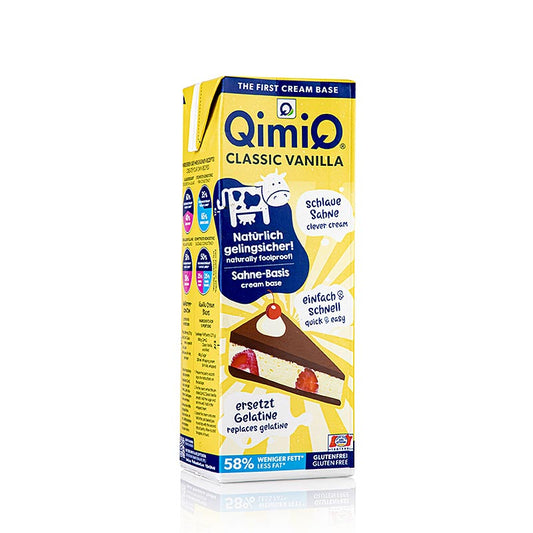 QimiQ Classic Vanille, a creamy and sweet kitchen staple with 15% fat content, 1 kg