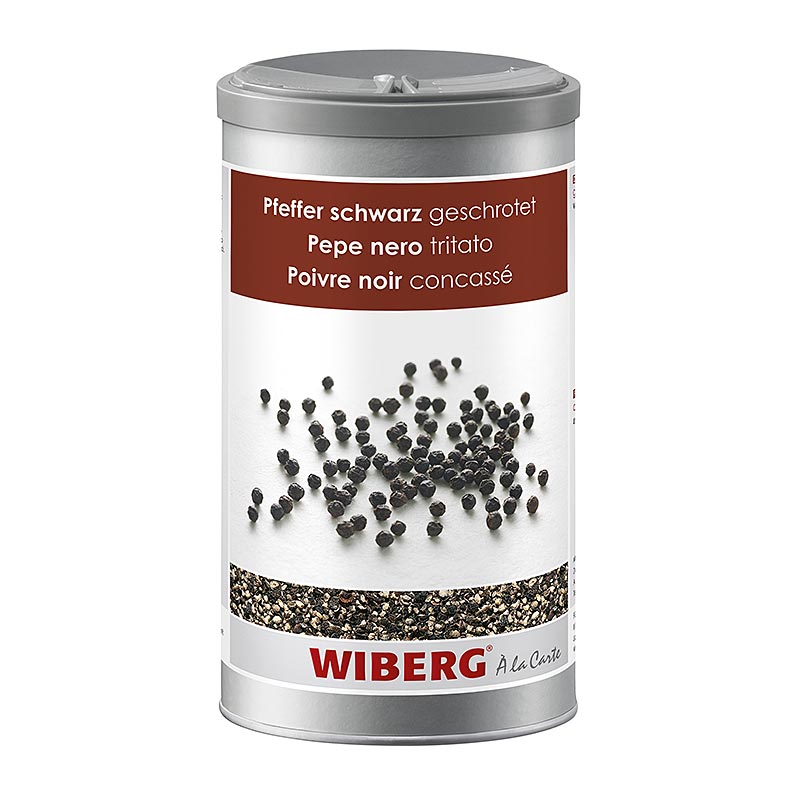Fijngemalen Wiberg zwarte peper van 515 g, perfecte toevoeging aan gerechten