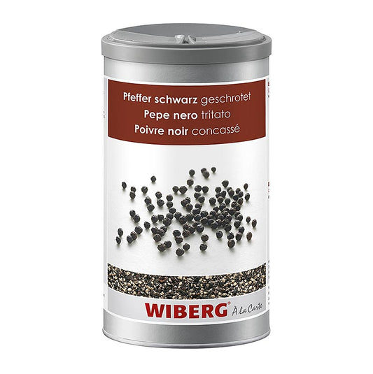 Fijngemalen Wiberg zwarte peper van 515 g, perfecte toevoeging aan gerechten
