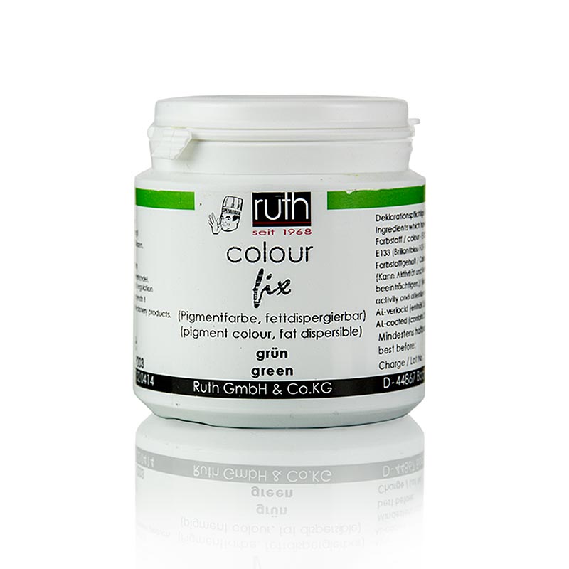 Pigmentkleurstof, groen, vetoplosbaar poeder, 9203, Ruth, 20 g product illustratie