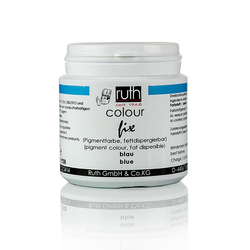 Vetoplosbaar poeder van 20 g in de kleur blauw, genaamd Pigmentkleurstof 9208 Ruth