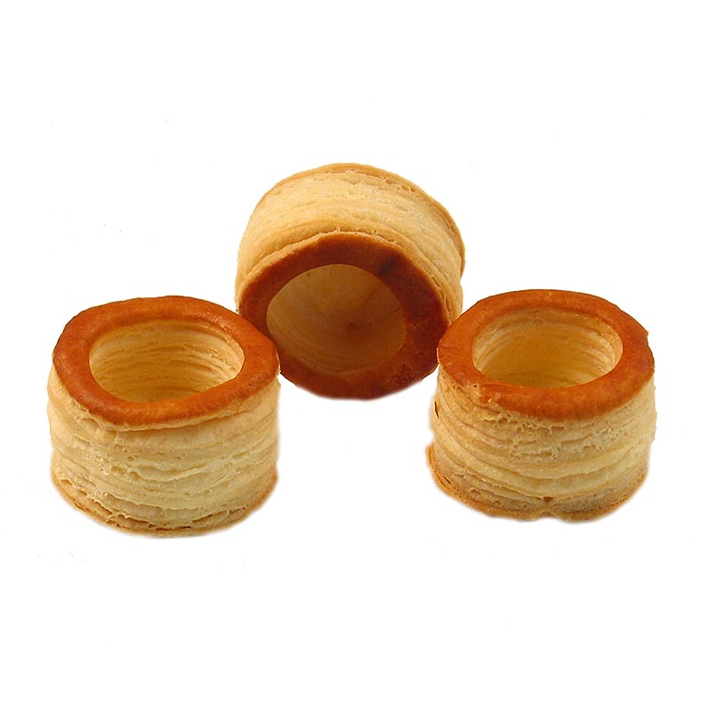 Mini-bladerdeeg-koningin-pasteitjes, ø 3,5 cm, veganistisch, HUG, 1,15 kg, 192 stuks