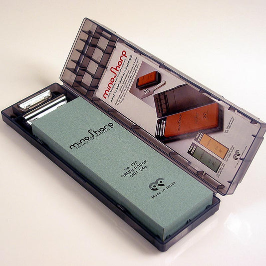 Mino Sharp slijpsteen (water), korrelgrootte 240, met plastic houder, nr. 459, 1 stuk