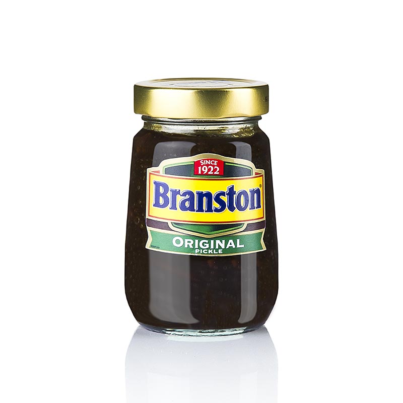 360 g pot Branston Pickle, groente en kruiden relish, zoetzuur