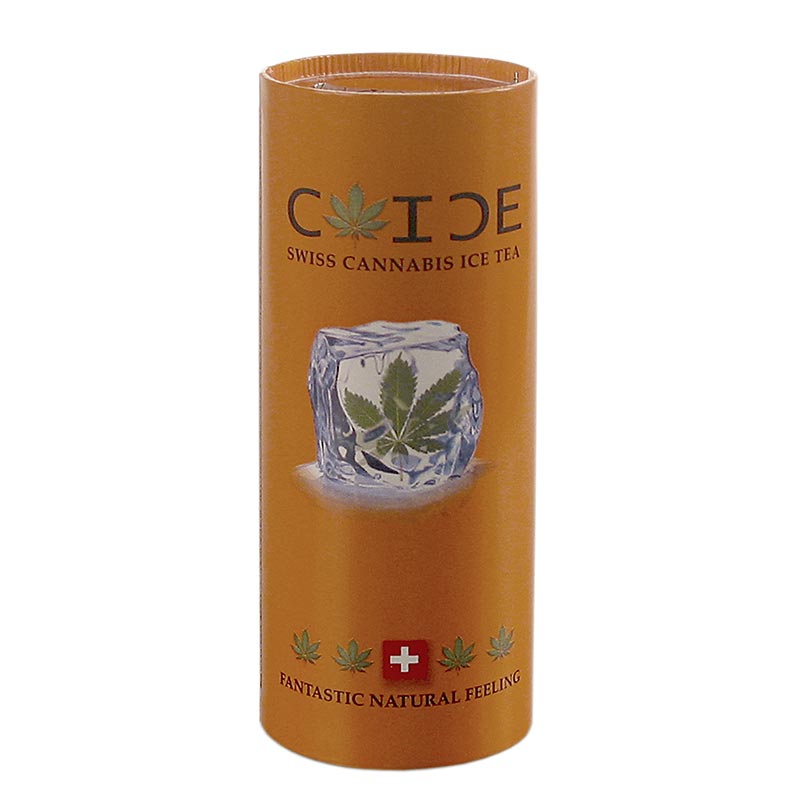 Chillo C-ICE Zwitserse Cannabis Ice Tea - ijsthee met hennepsmaak, 250 ml: verfrissende en unieke ijsthee gemaakt met natuurlijke ingrediënten, geproduceerd in Zwitserland, biedt een bijzondere smaakervaring en perfecte balans tussen ontspanning en verfrissing