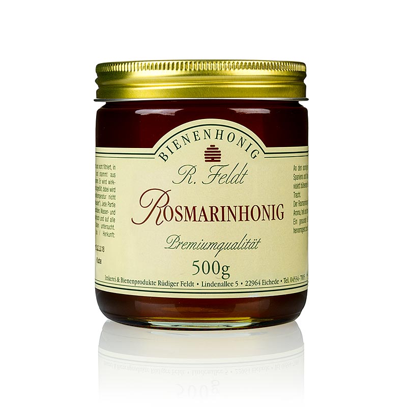 Vloeibare Rozemarijnhoning uit Spanje met een delicate bloemensmaak, 500 g - alternatieve tekst voor afbeelding