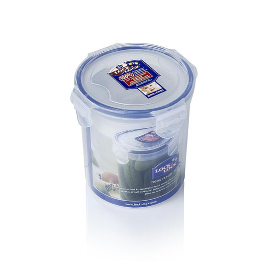Frisheidsdoos Lock & Lock, 700 ml, rond 101x118mm, 1 st, luchtdichte plastic voedselcontainer voor het bewaren van voedsel