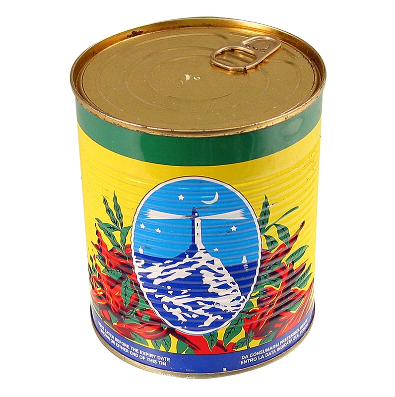 Harissa - pasta gemaakt van hete pepers, knoflook, kruiden en specerijen, 760 g - Een pittige en smaakvolle pasta gemaakt van hete pepers, knoflook, en een mix van kruiden en specerijen, in een verpakking van 760 gram