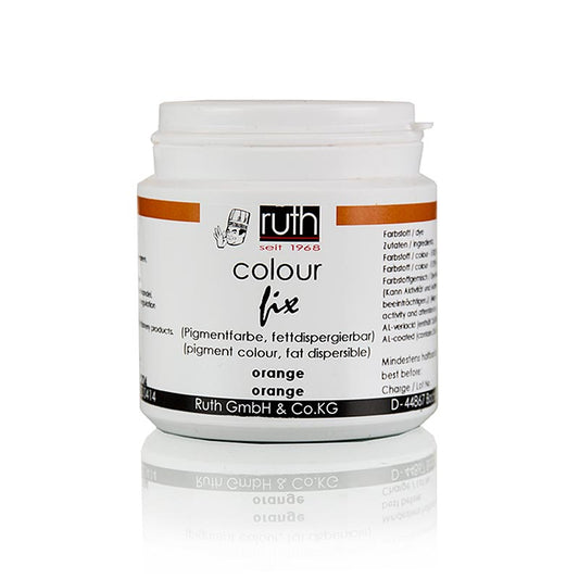 Oranje vetoplosbaar pigmentkleurstofpoeder van 20 g, productcode 9204, merk Ruth