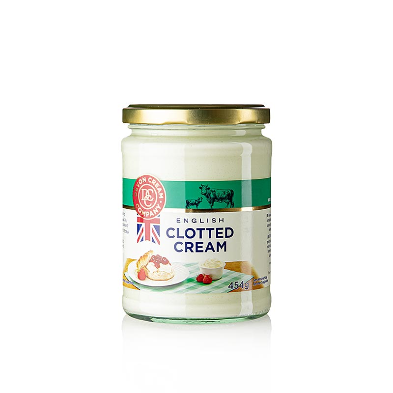 Engelse clotted cream, vaste roomcrème, 55% vet, 454 g