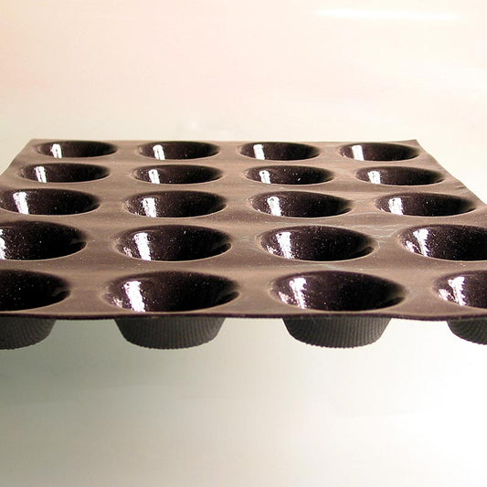 Flexipan mat 40x30cm met 20 mini muffins, elk met een diameter van 51mm en een diepte van 29mm, inhoud van 45ml, artikelnummer 2031, 1 stuk