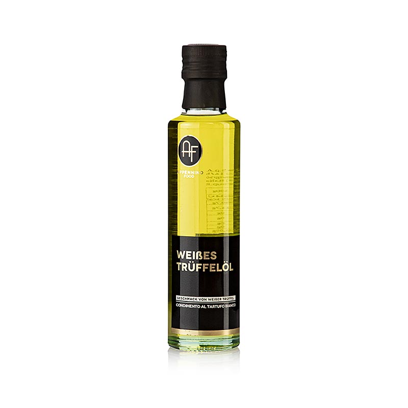 250 ml fles Olijfolie met witte truffelsmaak (truffelolie) van TARTUFOLIO, uit de Appennino