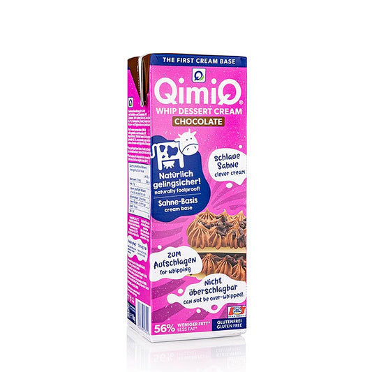 QimiQ Whip chocolade, koude slagroom dessert, 16% vet, 1 kg - heerlijk romig en smaakvol chocolade dessert voor de perfecte afsluiting van een maaltijd