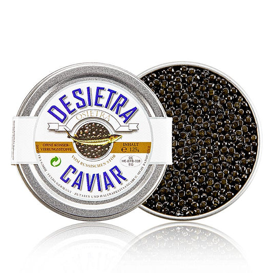 Desietra Osietra kaviaar (gueldenstaedtii), aquacultuur, zonder conserveermiddelen, Duitsland, 125 g